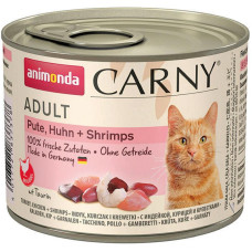 Корм Carny Adult Animonda 200 г для дорослих котів з індичкою куркою і креветками