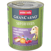 Корм GranCarno Superfoods Animonda 800 г для дорослих собак з ягням амарантом журавлиною та лососевою олією