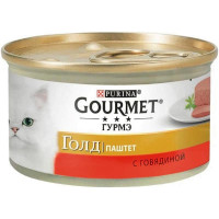 Корм Gold Gourmet 85 г для котів паштет з яловичиною