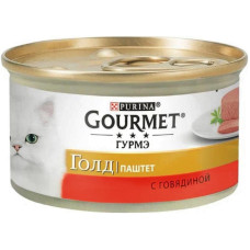 Корм Gold Gourmet 85 г для котів паштет з яловичиною