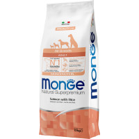 Корм Dog All Breeds Adult Monge 12 кг для дорослих собак з лососем та рисом