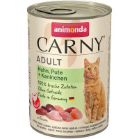 Корм Carny Adult Animonda 400 г для дорослих котів з куркою індичкою і кроликом