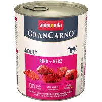 Корм GranCarno Original Adult Animonda 800 г для дорослих собак з яловичиною та серцями