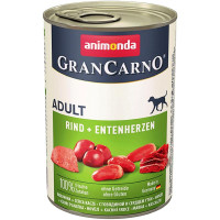 Корм GranCarno Original Adult Animonda 400 г для дорослих собак з яловичиною та качиними серцями