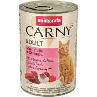 Корм Carny Adult Animonda 400 г для дорослих котів з яловичиною індичкою і креветками