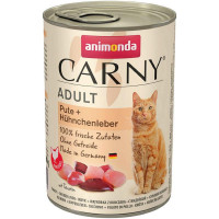 Корм Carny Adult Animonda 400 г для дорослих котів з індичкою і курячою печінкою
