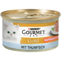 Корм Gold Gourmet 85 г для котів ніжні биточки з тунцем