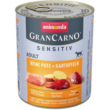 Корм GranCarno Sensitiv Adult Animonda 800 г для дорослих собак з індичкою та картоплею