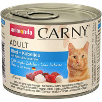 Корм Carny Adult Animonda 200 г для дорослих котів з яловичиною тріскою і коренем петрушки