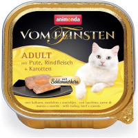 Корм Vom Feinsten Adult Animonda 100 г для дорослих котів фарширована індичка з яловичиною і морквою