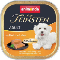 Корм Vom Feinsten Adult Animonda 150 г для дорослих собак фарширована курка з печінкою