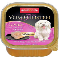Корм Vom Feinsten Adult Animonda 150 г для дорослих собак фарширована курка з яйцем та шинкою