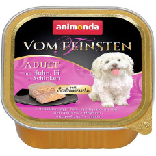 Корм Vom Feinsten Adult Animonda 150 г для дорослих собак фарширована курка з яйцем та шинкою