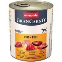 Корм GranCarno Original Adult Animonda 800 г для дорослих собак з яловичиною та індичкою