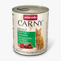 Корм Carny Adult Animonda 800 г для дорослих котів з яловичиною індичкою і кроликом